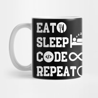 Eat Sleep Code Repeat Mug